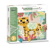 Créa Lign - Coffret Loisirs Créatifs - Pochoirs Motifs - Couleurs de la Jungle