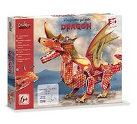 Créa Lign' | Dragon 3D maquette carton | 6 ans+ | Montage facile sans colle