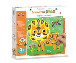 Créa Lign' | Gommettes Repositionnables “Dans ma Savane” | Activité Manuelle Enfant 3 ans et Plus | Animaux à Décorer | Motricité Fine | Kit Créatif Enfant