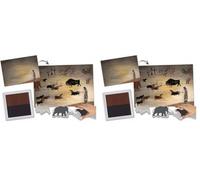 Crea lign' Kit support 20 feuilles 'peintures rupestres' (Lot de 2)