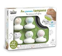Créa Lign' | Mes 1ers tampons Animaux Ferme | 12 Mois+ | Encre Lavable