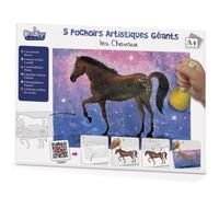 Créa Lign - Pochoirs artistiques géants "Les peintures rupestres", marron, A4