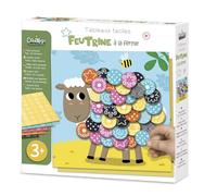 Créa Lign' - Tableaux Feutrine Enfant 3+ - Kit Créatif DIY Gommettes Autocollantes - Activité Manuelle et Loisirs Créatifs - Thème “A la Ferme ” - Animaux - Filles et Garçons