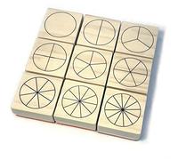 Créa Lign' | Tampons en Bois Fractions | Kit Pédagogique pour Apprendre Les Fractions et Visualiser Les Parts | Outil Scolaire Éducatif Maternelle Primaire