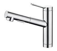 CREA Robinet Cuisine avec Douchette Extractible, Mitigeur Cuisine avec 2 Modes de Jet, Robinet Évier Cuisine Pivotant à 120 °, Mitigeur Monocommande,Chromé