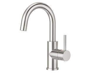 CREA Robinet Cuisine Évier, Robinet Lavabo Pivotant à 360°, Le Mitigeur à Bec Haut, Robinet pour Salle de Bain ou Petite Cuisine, Acier Inoxydable