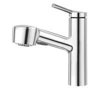 CREA Robinet de Cuisine avec 2 Types de Jet,Robinet Cuisine Douchette Extractible,Mitigeur Cuisine avec Douchette, Bec Bas Robinetterie Evier Extensible,Chromé