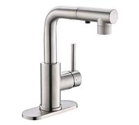 Crea Robinet de Cuisine avec Pulvérisateur Extractible, Évier de Salle de Bain, Mini Préparation de Bar, Poignée Unique à 3 Trous, Utilitaire