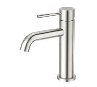 CREA Robinet de lavabo de salle de bain pour lavabo eau froide uniquement, robinet de lavabo de salle de bain, acier inoxydable brossé
