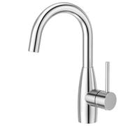 CREA Robinet de salle de bain, pivotant à 360°, mitigeur de lavabo avec bec haut, mitigeur pour salle de bain ou petite cuisine, en acier inoxydable chromé