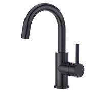 CREA Robinet Salle Bain, Robinet Lavabo Pivotant à 360°, Mitigeur Lavabo à Bec Haut, Robinet pour Salle de Bain ou Petite Cuisine, Noir Mat