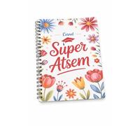 Créa03 Carnet à Spirales, format A5, Super ATSEM, 100 Pages Lignées, Cadeau Fin d'Année Scolaire, maitre, maitresse, aide, avs, merci