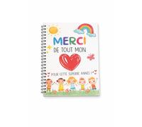 Créa03 Carnet A5 100 Pages lignées à Spirale - Merci de Tout Mon Cœur pour Cette Superbe Année - Idée Cadeau Remerciement fin d'année scolaire, atsem, avs, aesh, maitre, maitresse