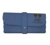 Créa03 Étui à Lunettes en Simili Cuir bleu, Inscription Lunettes de mon TONTON d'exception, idée cadeau homme fête, anniversaire, noel, oncle, parraon, frère,