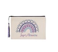 Créa03 Trousse/Pochette Super Nounou 100% Coton Cadeau Fin d'année Scolaire maitresse Nounou Atsem Merci