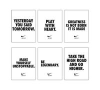 CREAARO Hypebeast Lot de 6 affiches sans cadre pour décoration de chambre d'adolescents, garçons, hommes, 20,3 x 25,4 cm