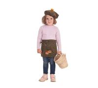 Creaciones Llopis - Costume Bébé Castañera avec Tablier et Bonnet à Fleurs - Taille 0-12 Mois