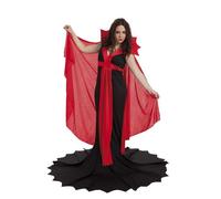 Creaciones Llopis - Déguisement adulte vampire glamour taille L - Robe longue avec cape