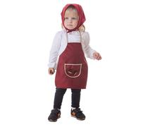 Creaciones Llopis Tablier d'enfant Castañera María Bordeaux pour 1 à 2 ans - Rouge