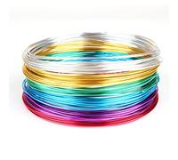 Creacraft 30 mètres fil aluminium: 6 bobines de 5m pour perlage et bijoux (différentes couleurs) (1 mm)