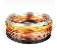 Creacraft 30 mètres fil aluminium "automne doré" - 6 bobines de 5m pour perlage et bijoux (différentes couleurs) (1 mm)