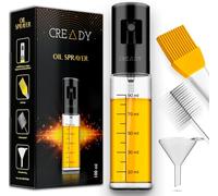 CREADY® Spray d'huile de cuisine noir 100 ml | Pulvérisateur d'huile multifonction | Facile à utiliser et à nettoyer | Réutilisable | Acier inoxydable de haute qualité