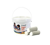 Creall Supersoft Pâte à modeler Blanche, Seau 1750 g | Ultra douce et durable | À base de cire, ne sèche pas | Pour enfants & adultes | Made in Holland