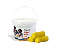 Creall Supersoft Pâte à modeler Jaune, Seau 1750 g | Ultra douce et durable | À base de cire, ne sèche pas | Pour enfants & adultes | Made in Holland