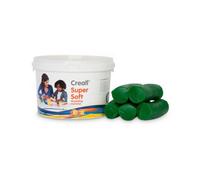 Creall Pâte à modeler Supersoft – Verte, seau 1750 g, ultra douce, à base de cire, ne sèche pas