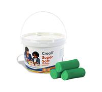 Creall Supersoft Pâte à modeler Verte, Seau 1750 g | Ultra douce et durable | À base de cire, ne sèche pas | Pour enfants & adultes | Made in Holland