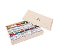 Creall Waxy 144 crayons de cire dans une boîte en bois 12 couleurs Ø 12mm