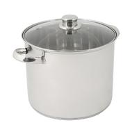 Crealys 502383 Traiteur en Inox Couvercle Verre 9 L + Diamètre: 24 cm