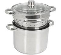 Crealys 504626 cuit pâtes 8 l + couvercle verre diamètre : 24 cm G
