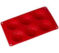 moule silicone 6 tartelettes rouge Rouge