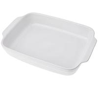 CREALYS 512732 PLAT À FOUR RECTANGULAIRE AVEC ANSES CÉRAMIQUE BLANC 36,5 X 23,5 X 6,5 CM Blanc