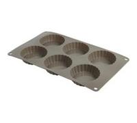 Crealys 513007 Moule à 6 Tartelettes en Silicone Candy Gris 29 x 17 x 2 cm