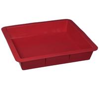 Crealys Moule carré 513014 en silicone Rouge