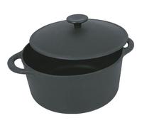 CREALYS GOURMET Cocotte ronde en fonte d'acier émaillée - Ø 26 cm - 5 L - Noir - Tous feux dont induction
