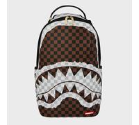 Cream and Brown Tear Check Backpack brun ONE SIZE