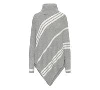 Cream Cape 'Kuma' gris chiné / blanc, Taille XS-XL