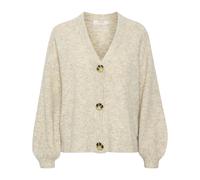 Cream - Cardigan Tricot Oversize avec Manches Bouffantes - Femme - Pulls - Beige - Taille: 46 FR