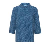 Cream - Chemise bleue en peau d'animal avec manches ¾ - Femme - Blouses et Chemises - Bleu - Taille: 42 FR