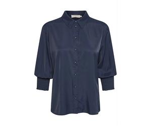 Cream - Chemise Féminine avec Poignets Smock - Femme - Blouses et Chemises - Bleu - Taille: 48 FR