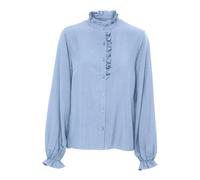 Cream - Chemise Rain Washed avec Manches Bouffantes - Femme - Blouses et Chemises - Bleu - Taille: 44 FR