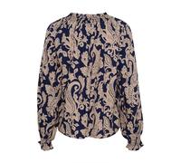 Cream - Chemisier Bleu Paisley avec Manches Bouffantes - Femme - Blouses et Chemises - Multicolore - Taille: 42 FR