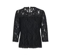 Cream - Chemisier en Dentelle Noire à Manches 3/4 - Femme - Blouses et Chemises - Noir - Taille: 36 FR