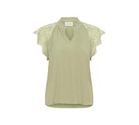 Cream, Femme, Blouses et Chemises, Vert, Taille: 40 FR Blouse en dentelle avec col en V et manches en dentelle