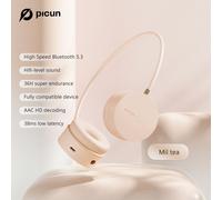 Cream Color Picun-Téléphone de sauna sans fil i30, stéréo Hi-Fi, casque Bluetooth 5.3 léger avec microphone, 36 heures de lecture pour téléphone, PC, voyage ""Nipseyteko