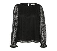Cream, Femme, Blouses et Chemises, Noir, Taille: 40 FR Élégante Chemisier Noir avec Manches Bouffantes