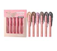 Cream Eyeshadow Stick, Brightener Makeup Pen, Shiny Pigmented Eye Color, Smudgeproof Formula, for Everyday Glow Looks, Gift Set for Daughter, Coworkers, Friends, Family